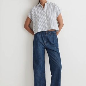 Linen Cropped Shirt